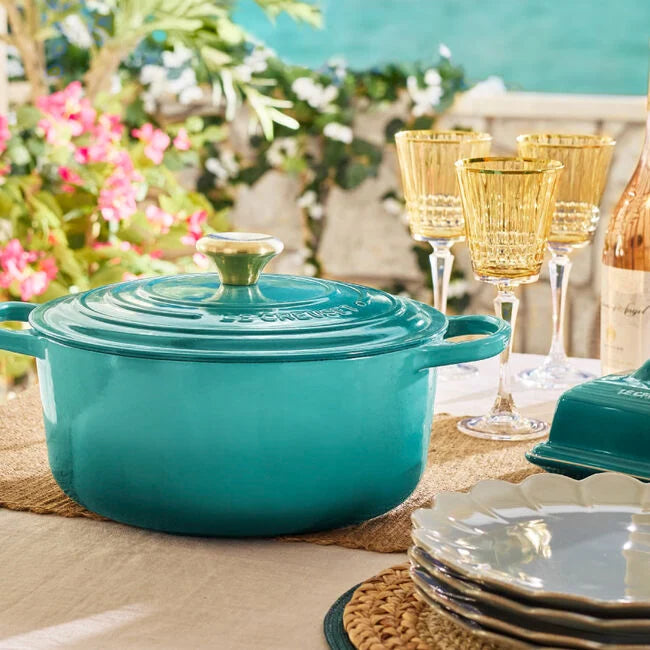 Le Creuset Round Dutch Oven:  5.5 QT, Bleu Riviera