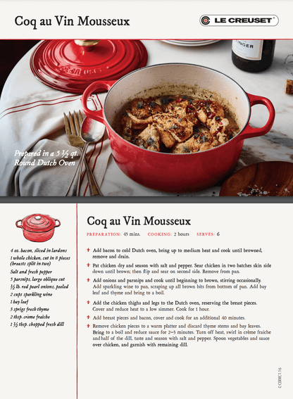 Le Creuset Round Dutch Oven: 5.5 QT, White