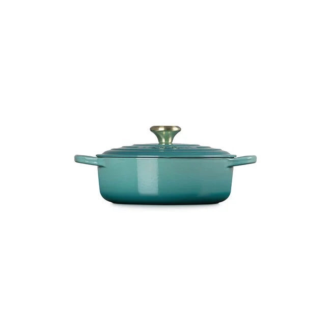 Le Creuset Round Wide Dutch Oven:  3.5 QT, Bleu Riviera