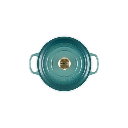 Le Creuset Round Wide Dutch Oven:  3.5 QT, Bleu Riviera