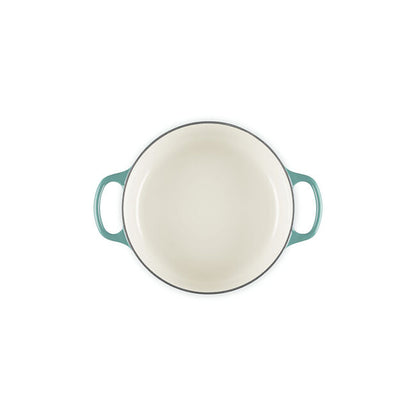 Le Creuset Round Wide Dutch Oven:  3.5 QT, Bleu Riviera