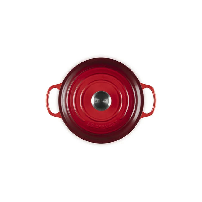 Le Creuset Round Wide Dutch Oven:  3.5 QT, Cerise