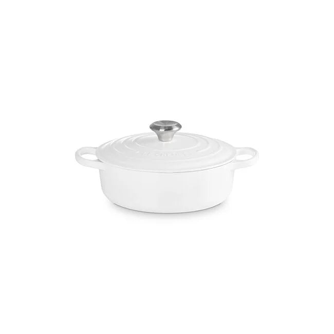 Le Creuset Round Wide Dutch Oven:  3.5 QT, White