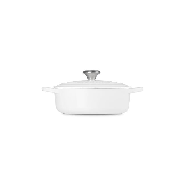 Le Creuset Round Wide Dutch Oven:  3.5 QT, White