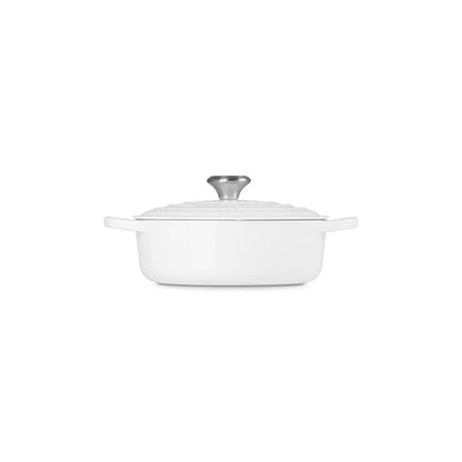 Le Creuset Round Wide Dutch Oven:  3.5 QT, White