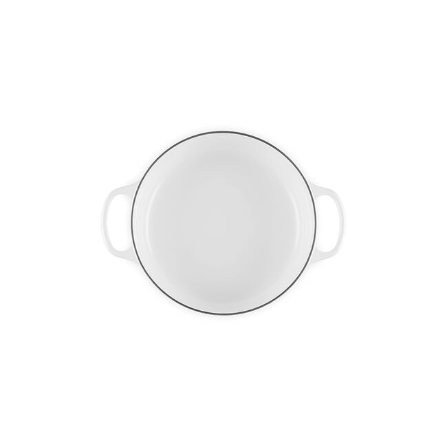 Le Creuset Round Wide Dutch Oven:  3.5 QT, White