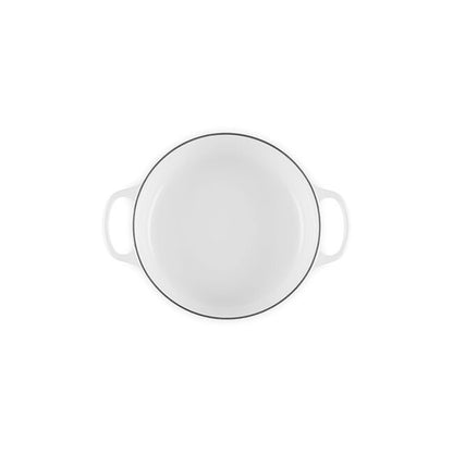 Le Creuset Round Wide Dutch Oven:  3.5 QT, White