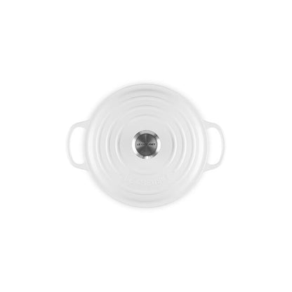 Le Creuset Round Wide Dutch Oven:  3.5 QT, White