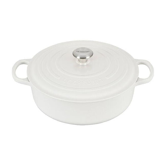 Le Creuset Round Wide Dutch Oven: 6.75 QT, White