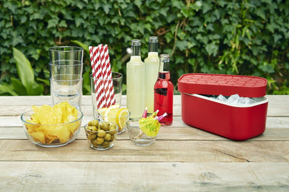 Lekue Ice Box with Reversible Lid: Red
