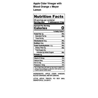 Little Apple Treats Organic Apple Cider Vinegar with Blood Orange & Meyer Lemon