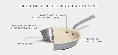 MADE IN® CeramiClad™ 2.0 Non-stick Fry Pan: 12"