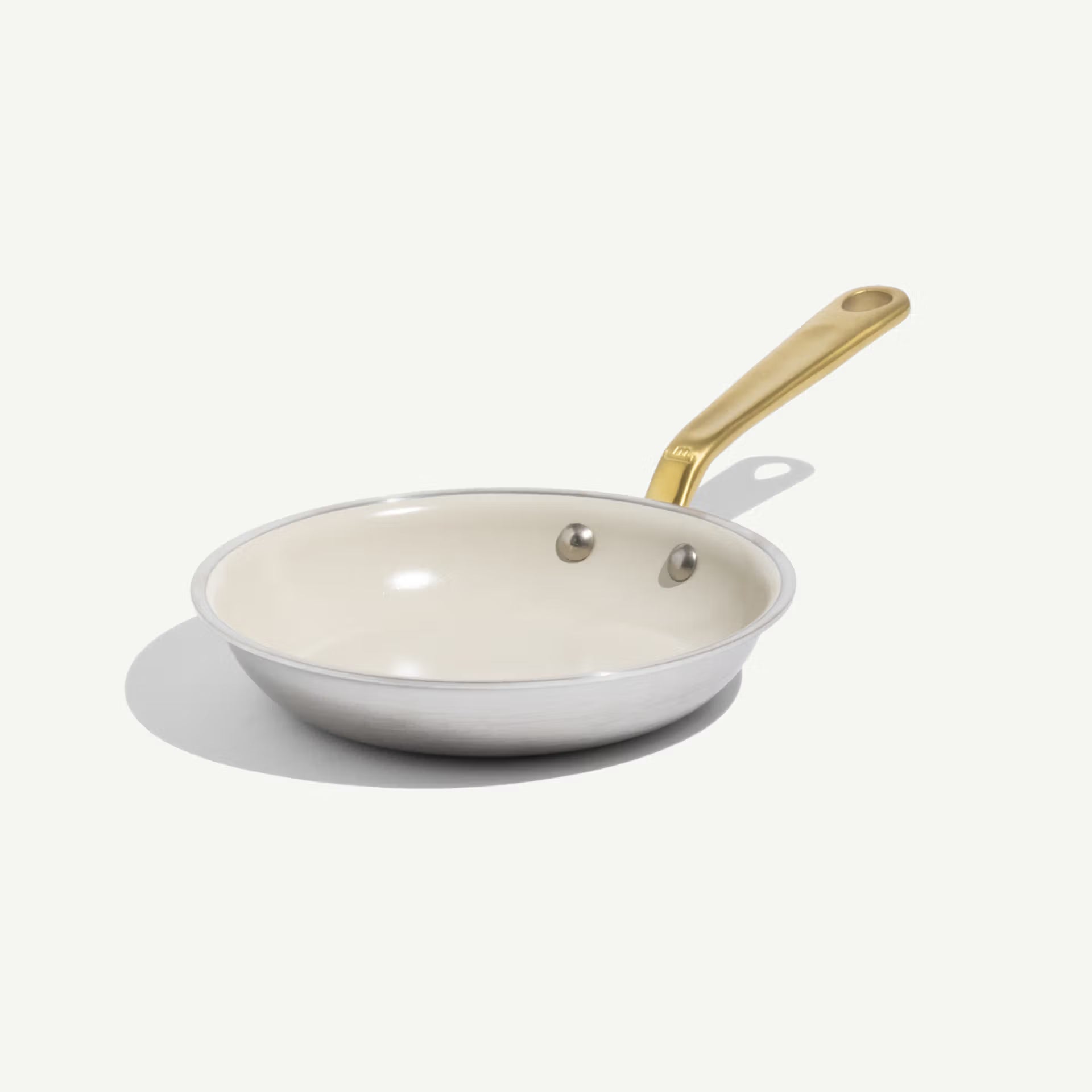 MADE IN® CeramiClad™ 2.0 Non-stick Fry Pan: 8", Antique Brass Handle