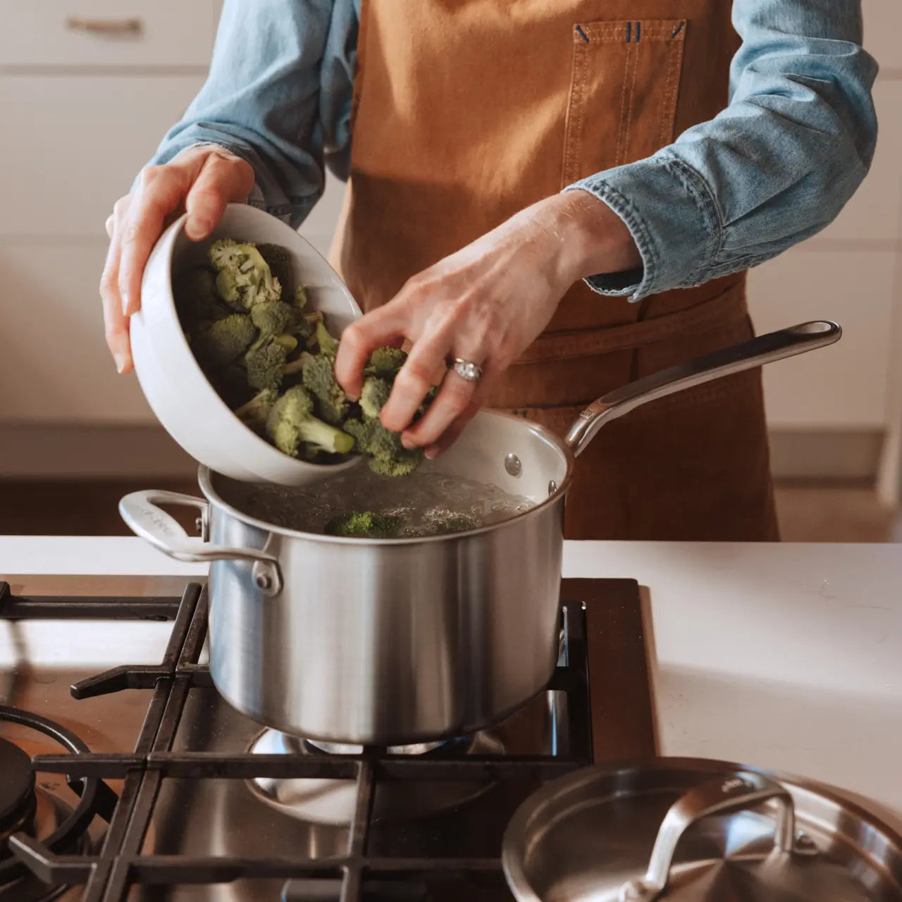 MADE IN® CeramiClad™ Non-stick Saucepan with Lid: 4 QT