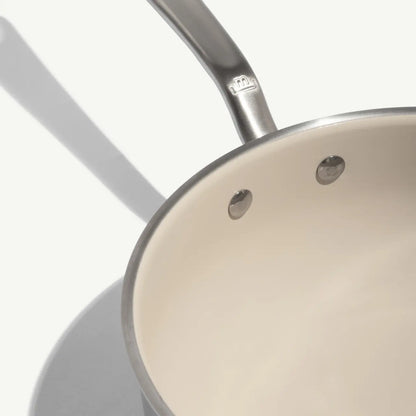 MADE IN® CeramiClad™ Non-stick Saucier with Lid: 3 QT