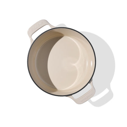 MADE IN® Enameled Cast Iron Round Dutch Oven: 5.5 QT, Antique White