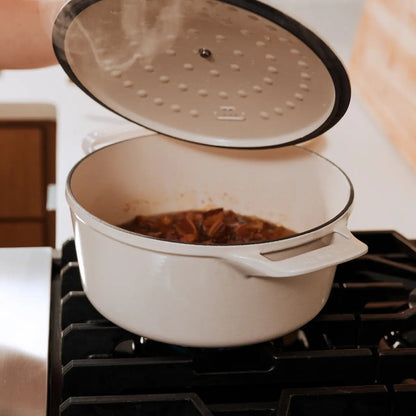 MADE IN® Enameled Cast Iron Round Dutch Oven: 5.5 QT, Antique White