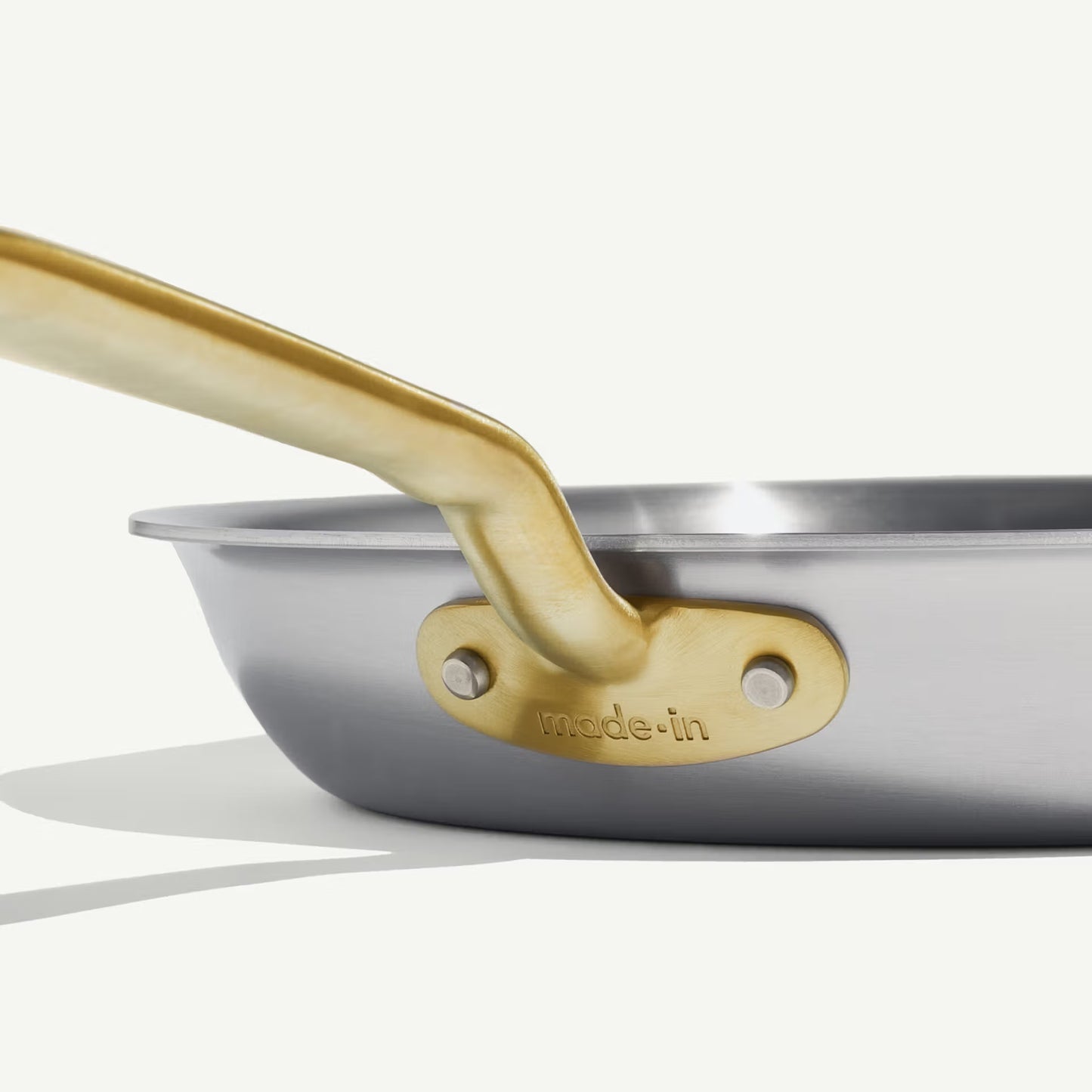 MADE IN® Stainless Clad Cookware Set: 10 Piece, Antique Brass Handle