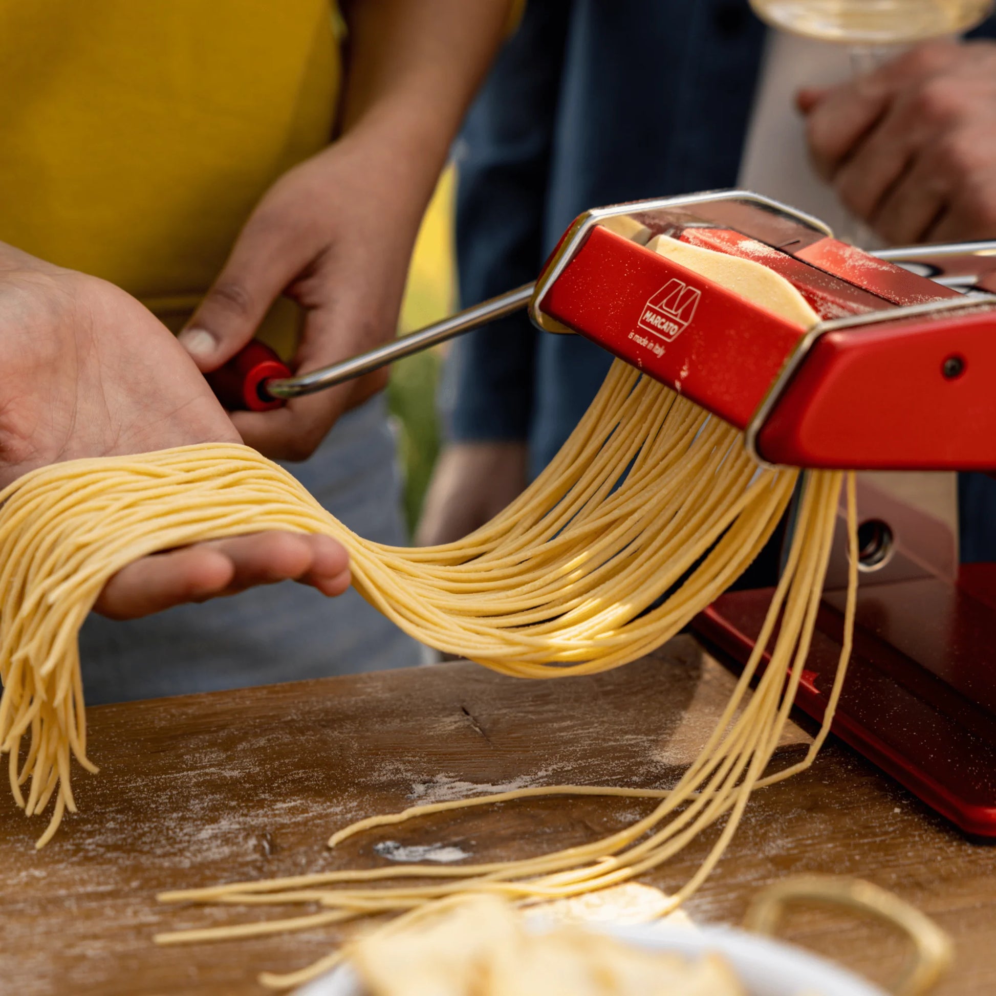 Marcato Atlas 150+ Pasta Machine: Red