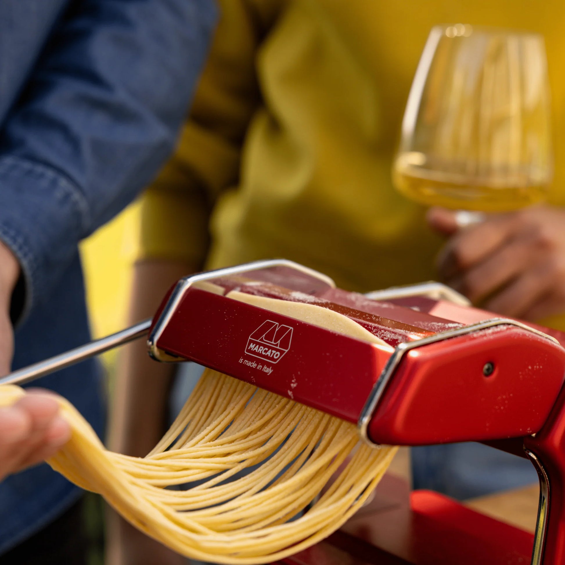 Marcato Atlas 150+ Pasta Machine: Red