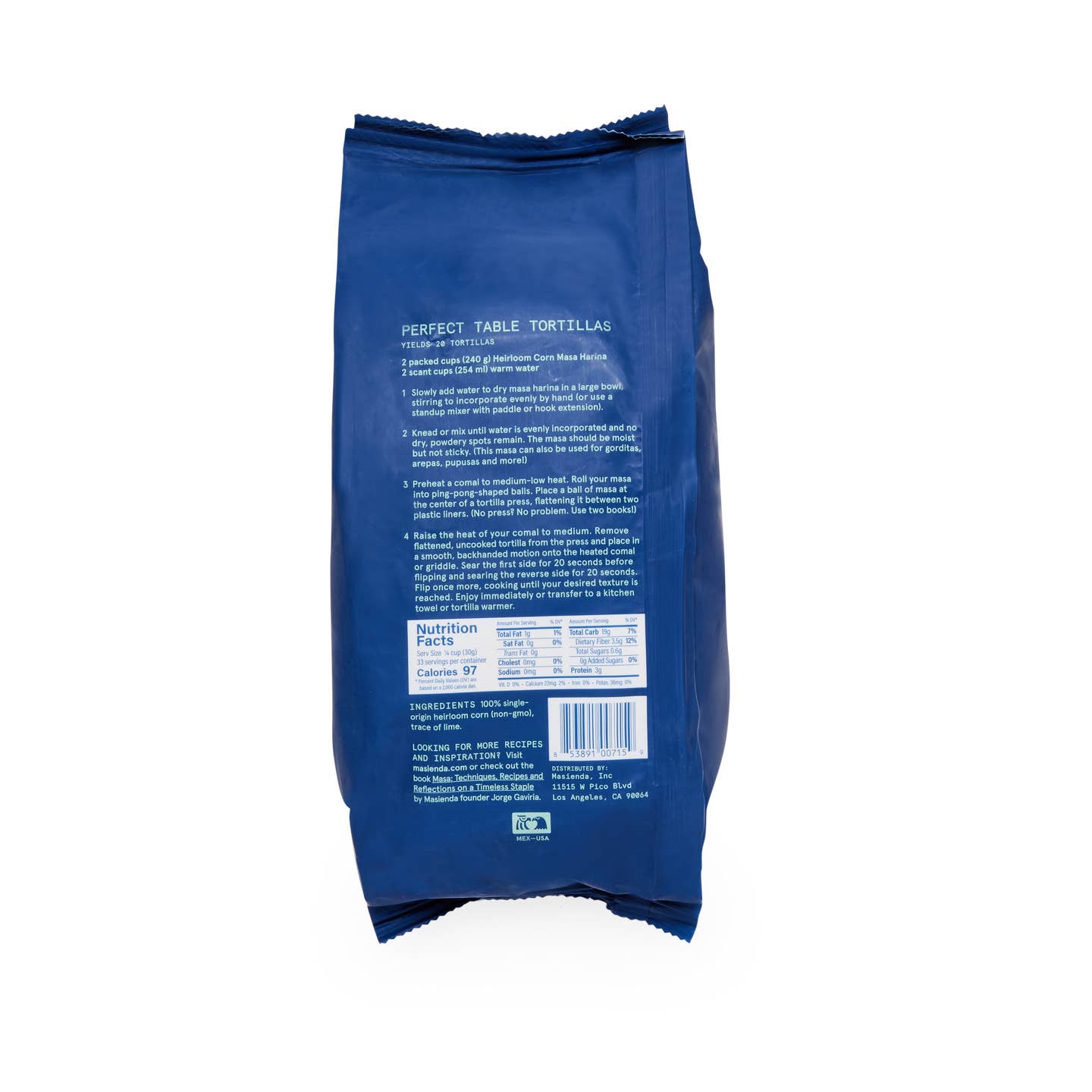 Masienda Heirloom Blue Corn Masa Harina
