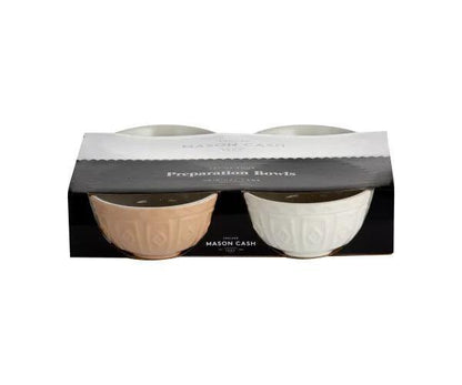 Mason Cash Prep Bowls (Set of 4): Cane & Cream