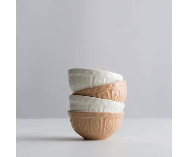 Mason Cash Prep Bowls (Set of 4): Cane & Cream