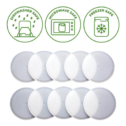 Mason Jar Lifestyle Silicone Sealing Lid Liners: Wide Mouth