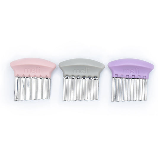 Melli Crinkle Cutters (Set of 3): Pink / Gray