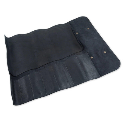 Messermeister Leather Knife Roll: 7 Pocket, Black