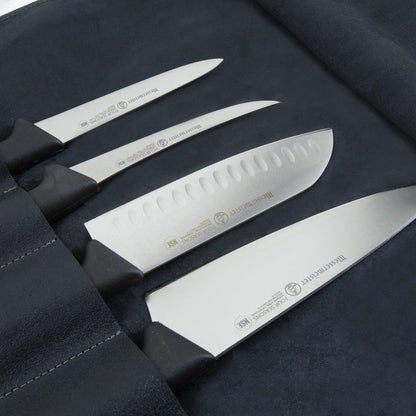 Messermeister Leather Knife Roll: 7 Pocket, Black