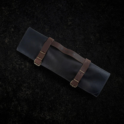Messermeister Leather Knife Roll: 7 Pocket, Black