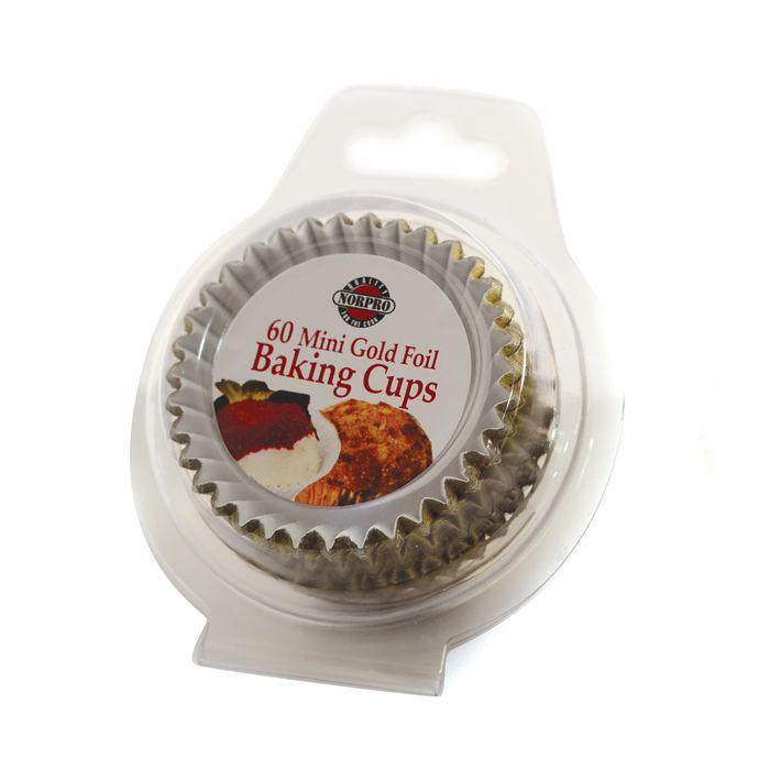 NorPro Baking Cups: Mini, Gold Foil