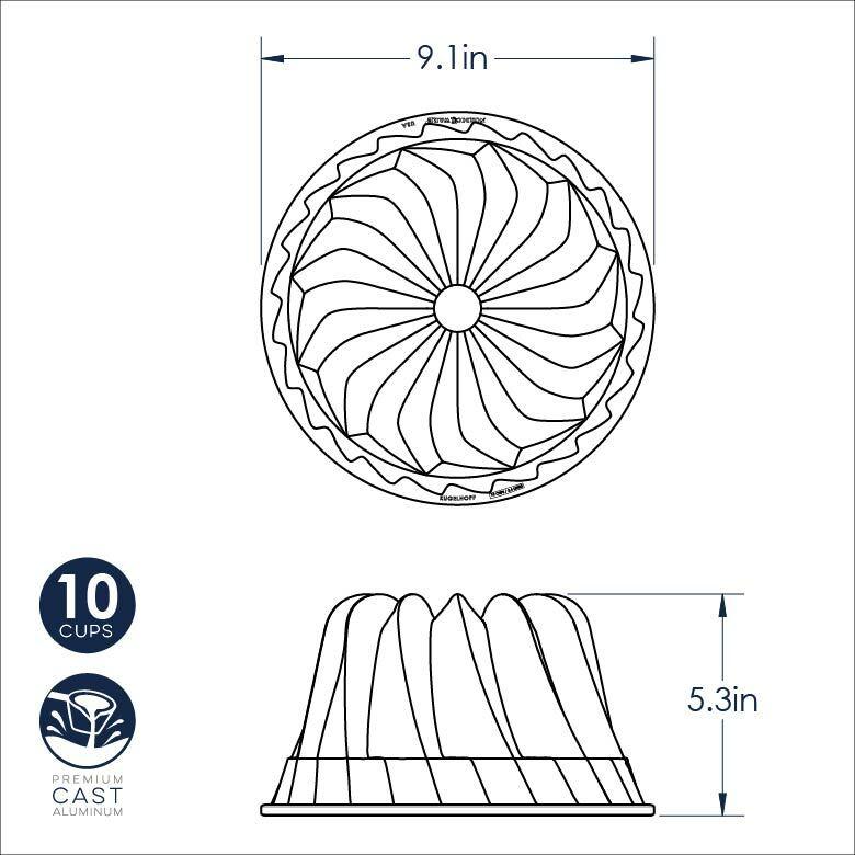 NordicWare Bundt Pan: 10 cup, Kugelhopf