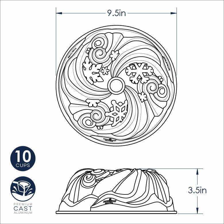 NordicWare Bundt Pan: 10 cup, Let It Snow