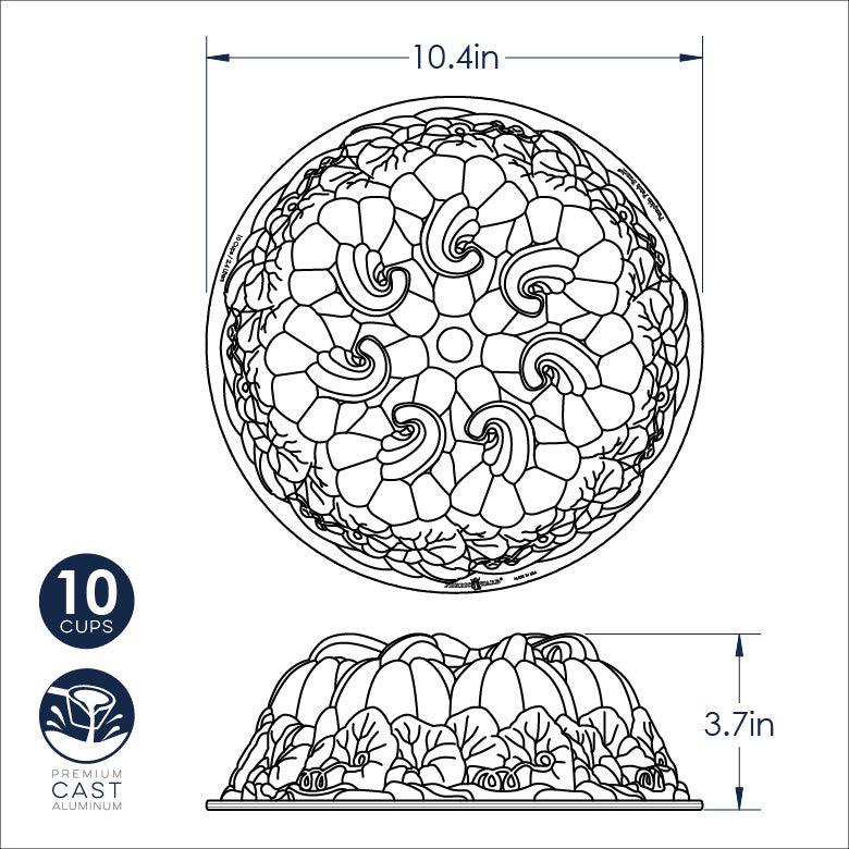 NordicWare Bundt Pan: 10 cup, Pumpkin Patch