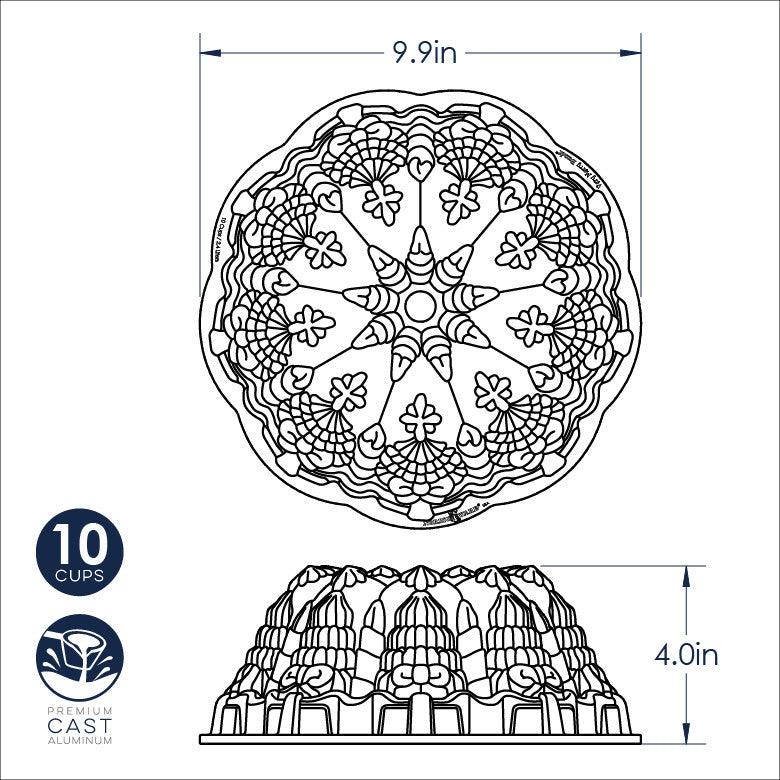 NordicWare Bundt Pan: 10 cup, Very Merry