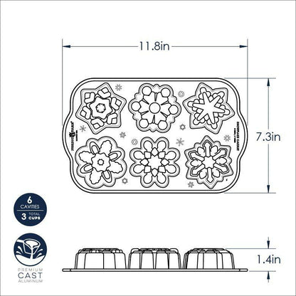 NordicWare Cakelet Pan: Frozen Snowflake
