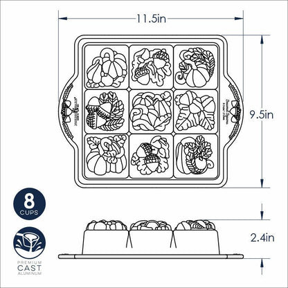 NordicWare Cakelet Pan: Seasonal Squares