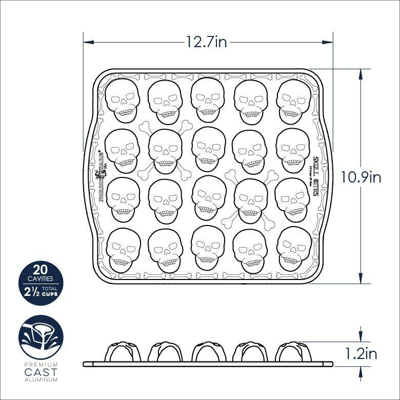 NordicWare Cakelet Pan: Skull Bites