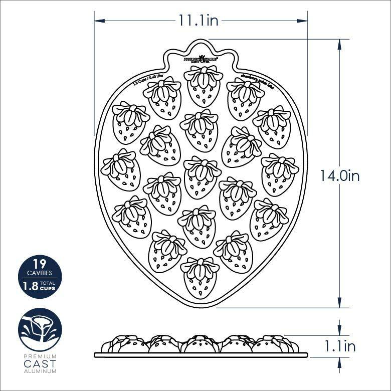 NordicWare Cakelet Pan: Strawberry