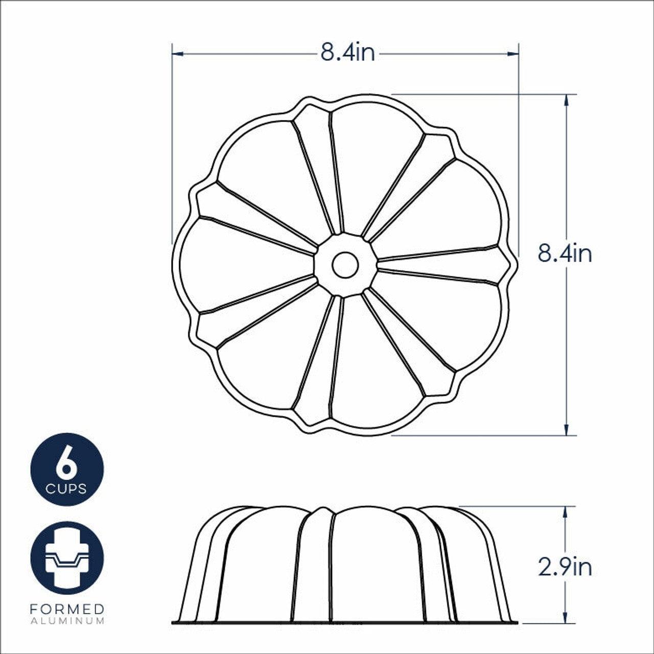 NordicWare Formed Bundt Pan: 6 cup, Twilight Blue