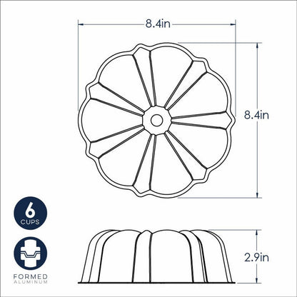 NordicWare Formed Bundt Pan: 6 cup, Twilight Blue