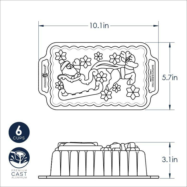 NordicWare Loaf Pan: Santa's Sleigh