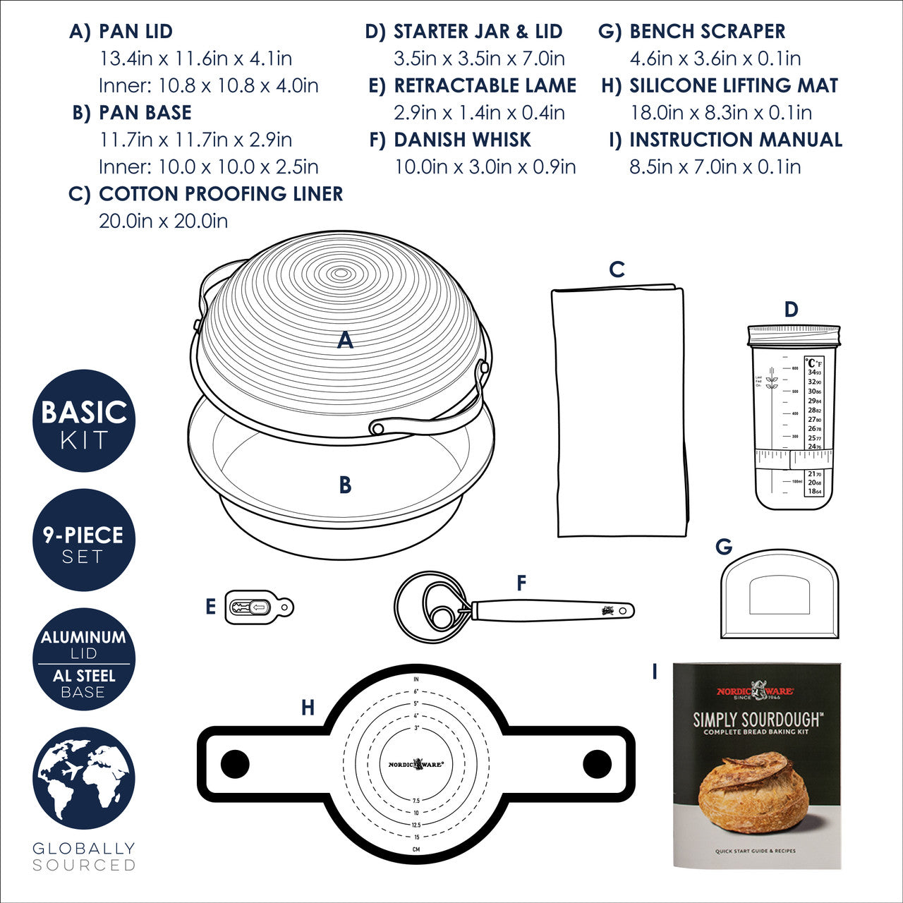 NordicWare Simply Sourdough Kit (9 Piece)