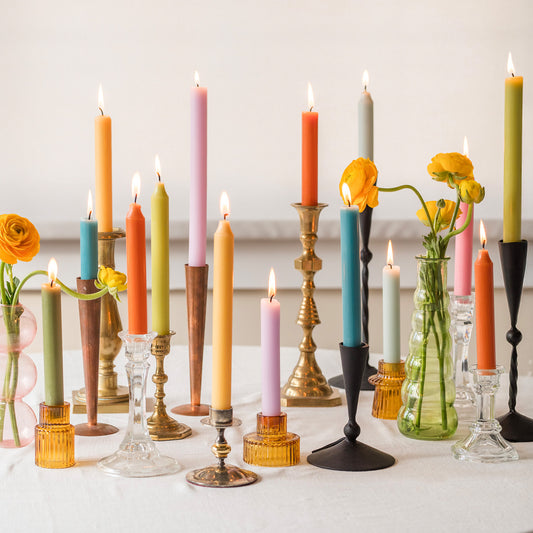 Northern Lights Taper Candles: 12"