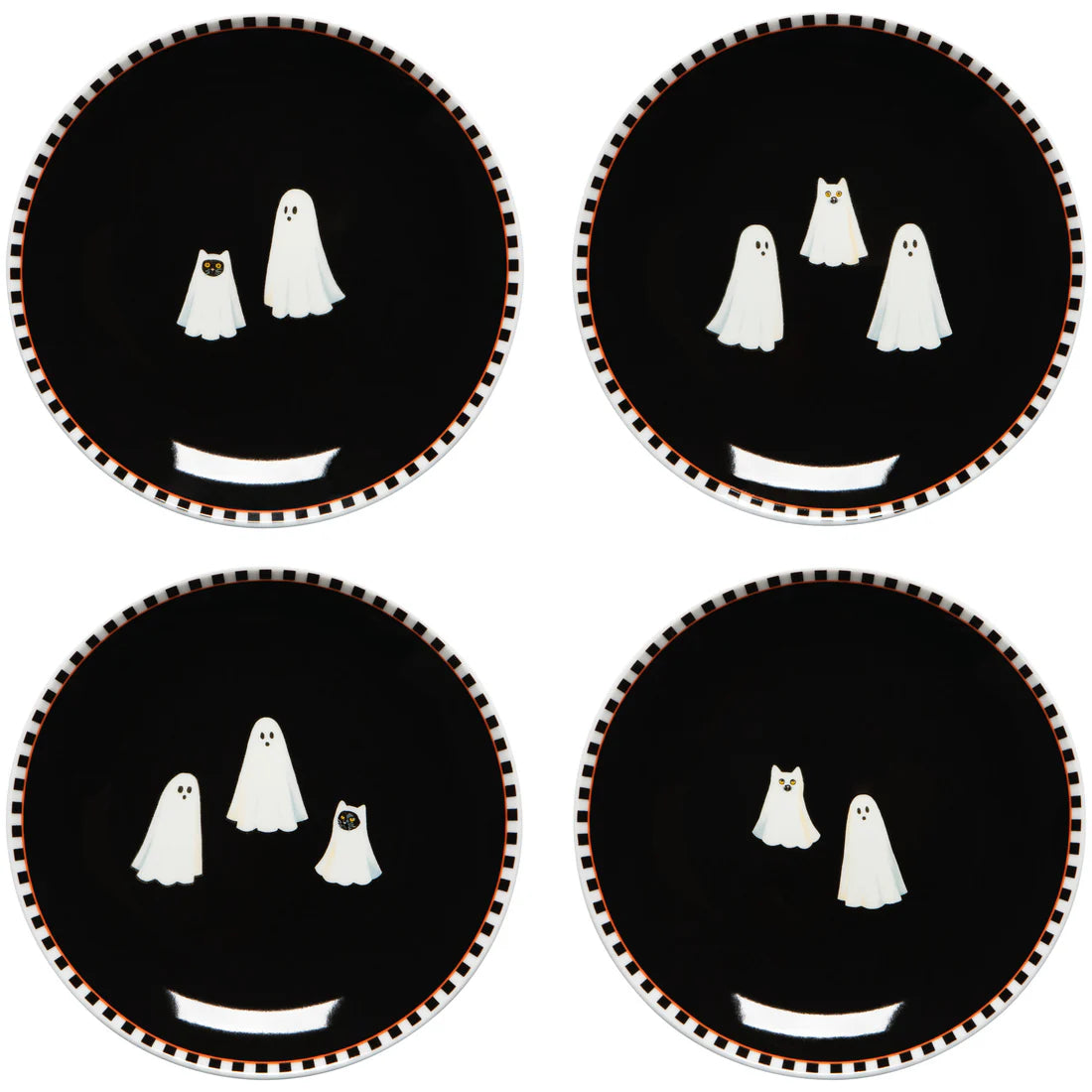 NOW Designs Appetizer Plates (Set of 4): Kindred Spirits
