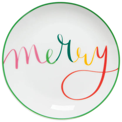 NOW Designs Appetizer Plates (Set of 4): Merry Everything