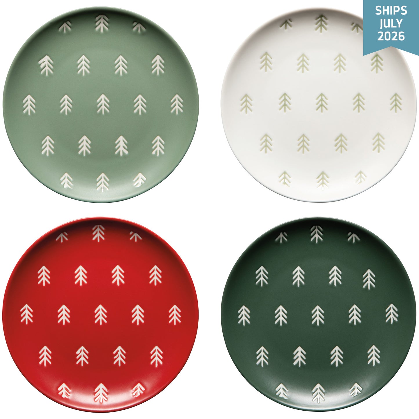 NOW Designs Appetizer Plates (Set of 4): Noel Christmas