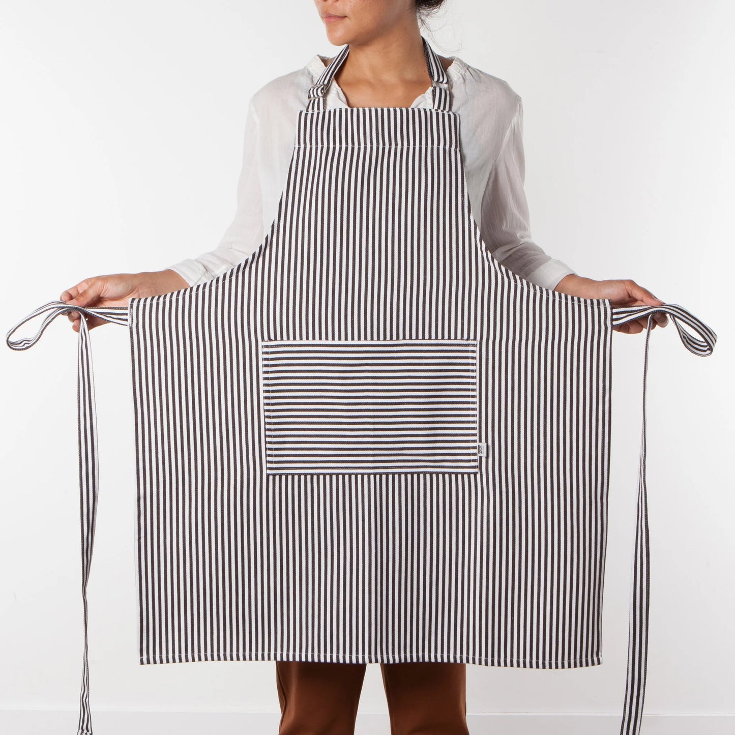 NOW Designs Apron: Chef, Narrow Black Stripe